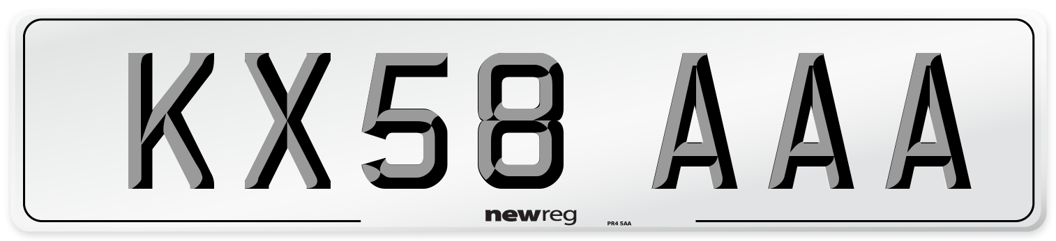 KX58 AAA Number Plate from New Reg